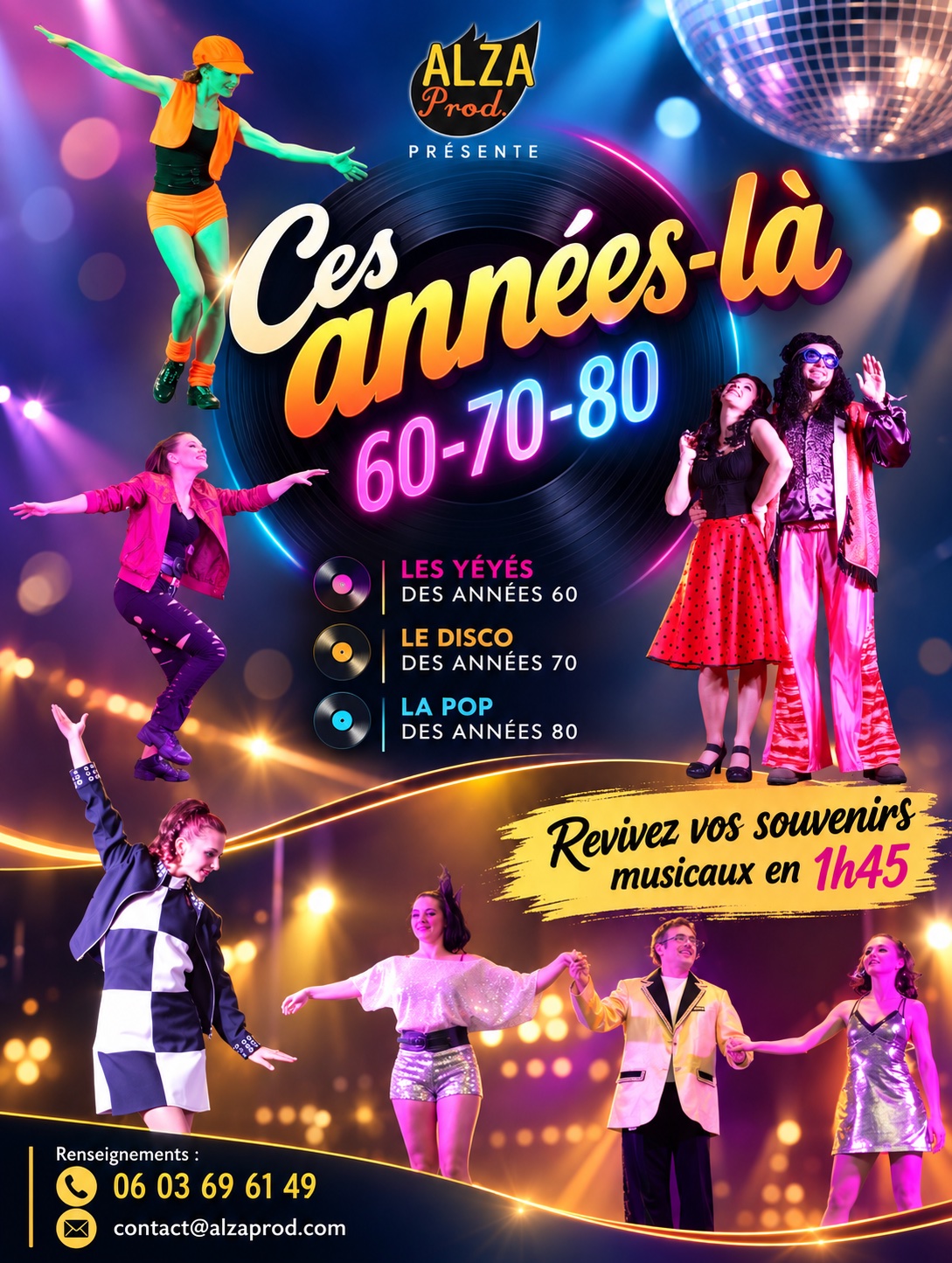 Affiche Ces années là 60 70 80